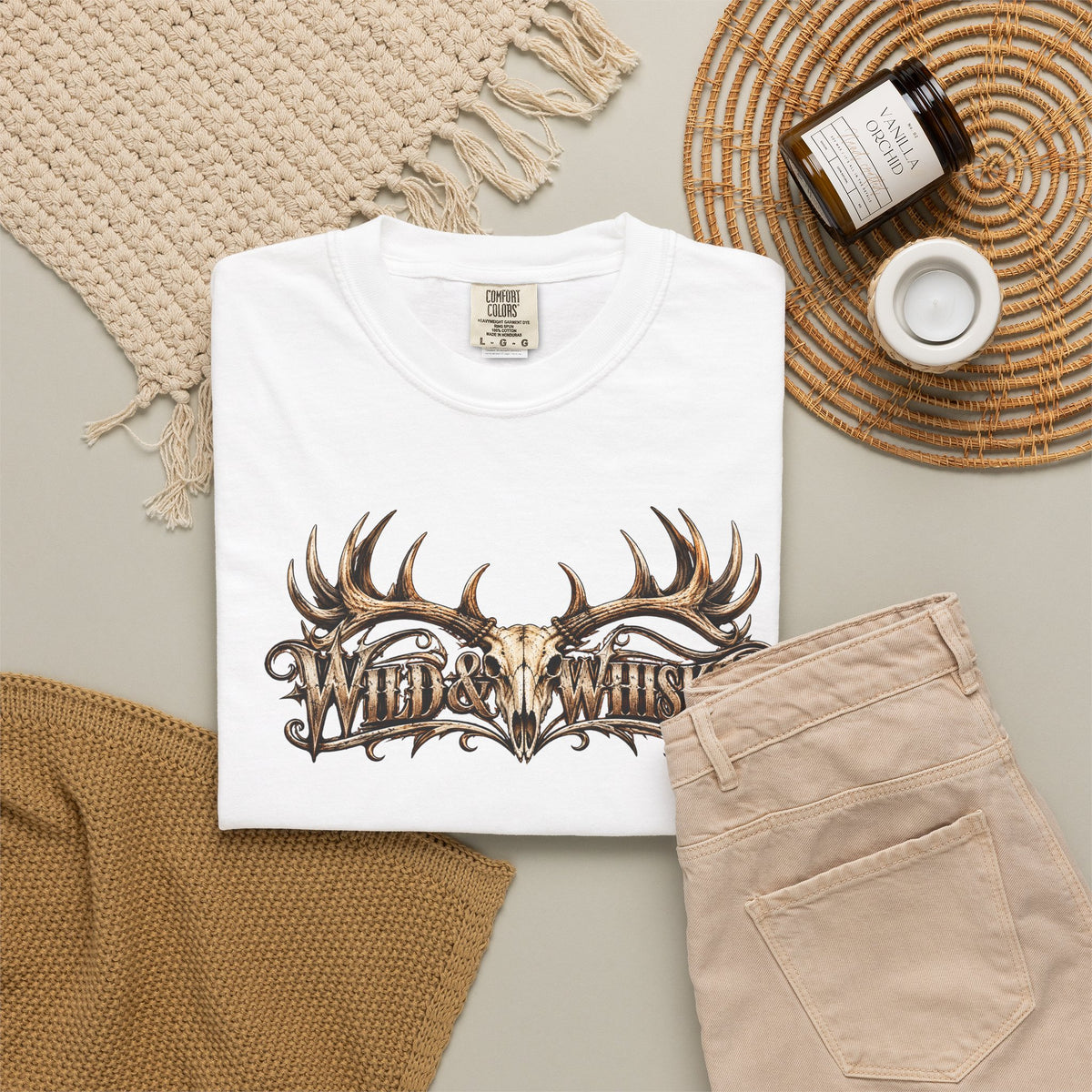 Mystical Octopus and Antler Graphic T-Shirt