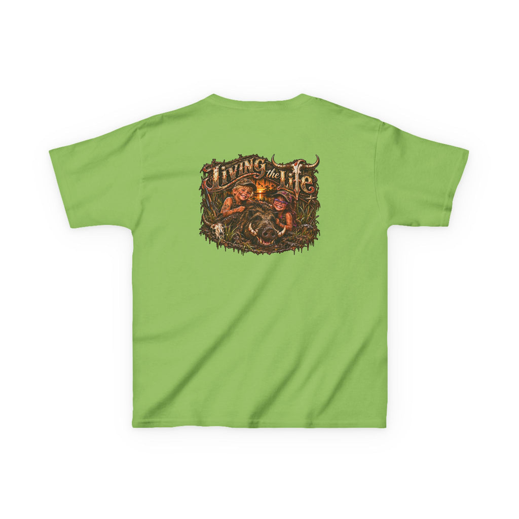 Kids Heavy Cotton Tee, Living the Life Hog