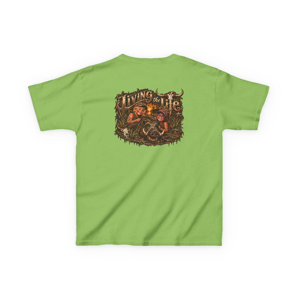 Kids Heavy Cotton Tee, Living the Life Hog