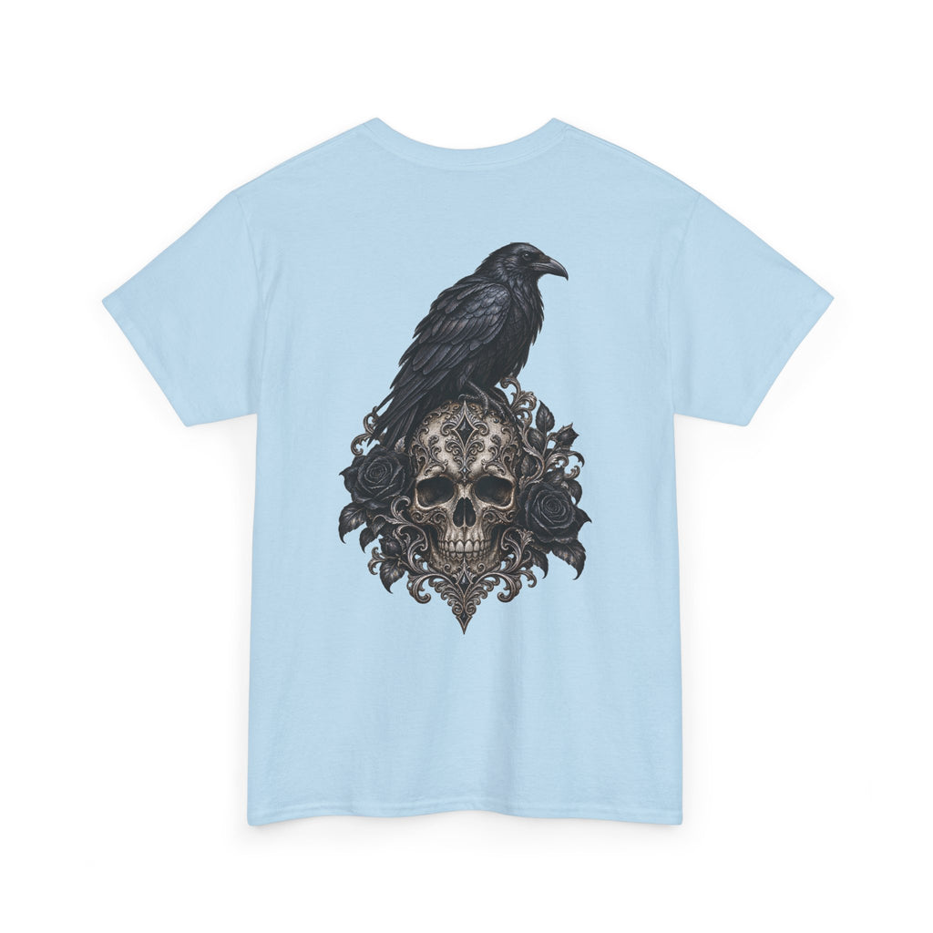 Gothic Raven Skull Graphic Tee