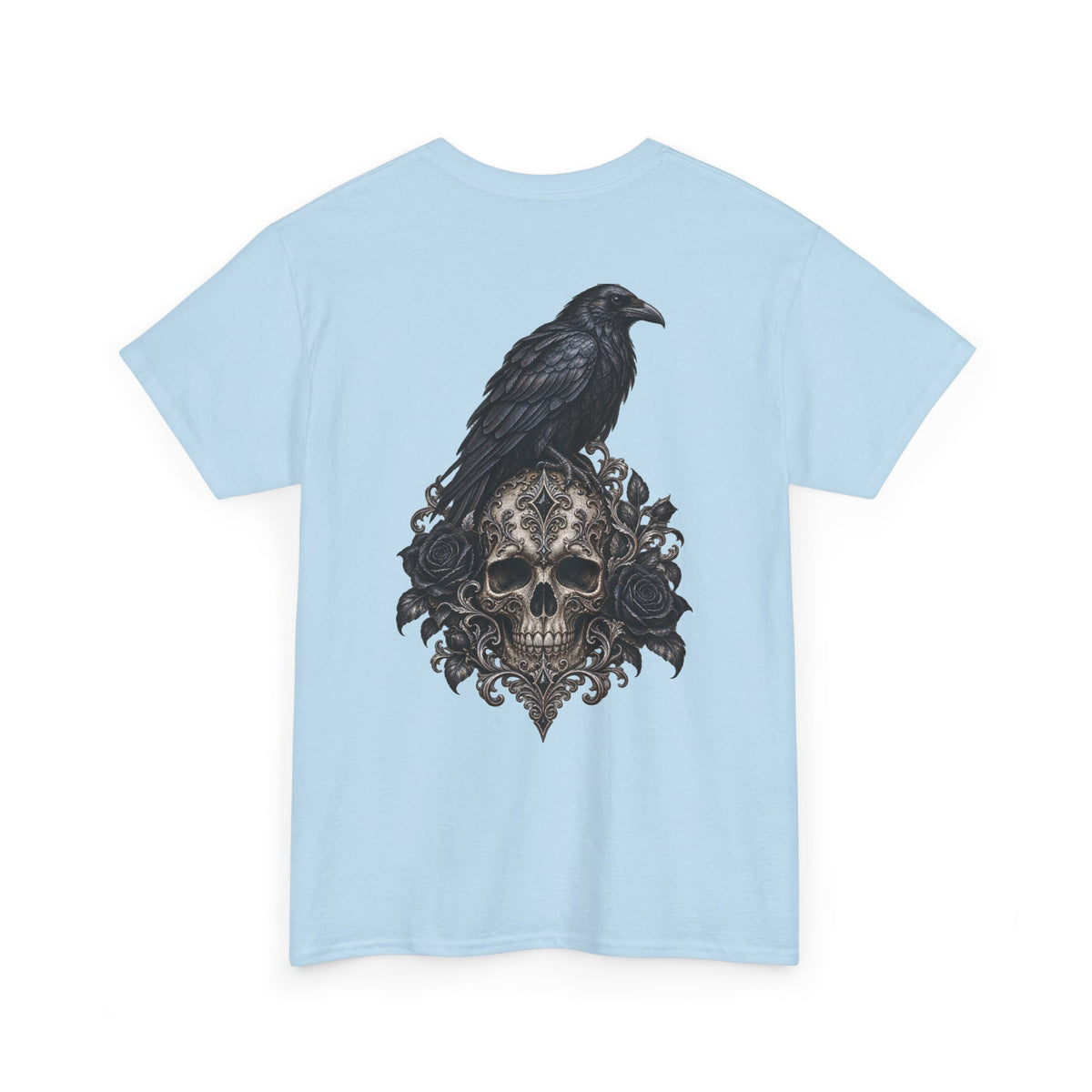 Gothic Raven Skull Graphic Tee