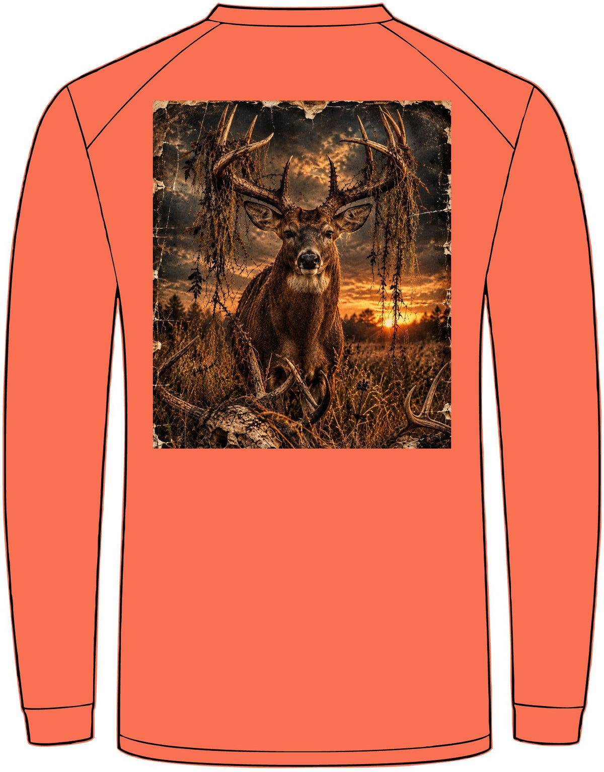 Wild & Whisker Antler Graphic Long Sleeve T-Shirt