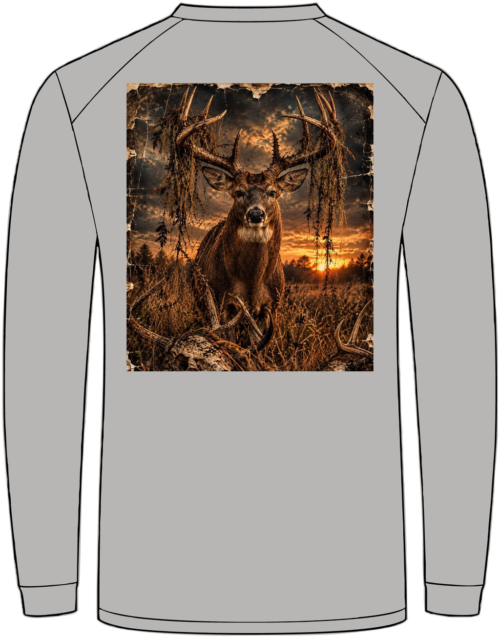 Wild & Whisker Antler Graphic Long Sleeve T-Shirt