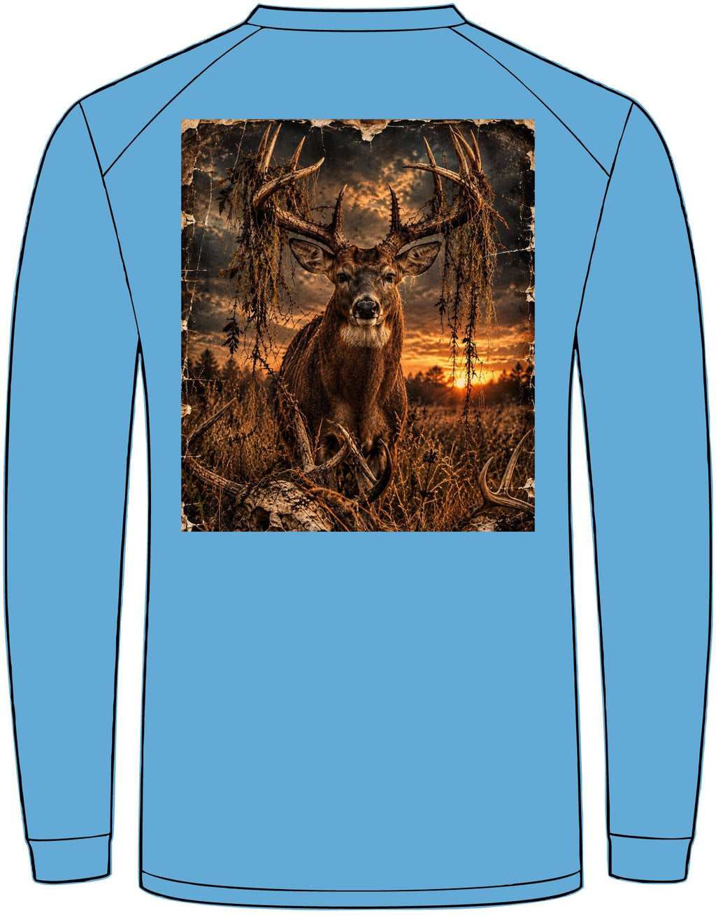 Wild & Whisker Antler Graphic Long Sleeve T-Shirt