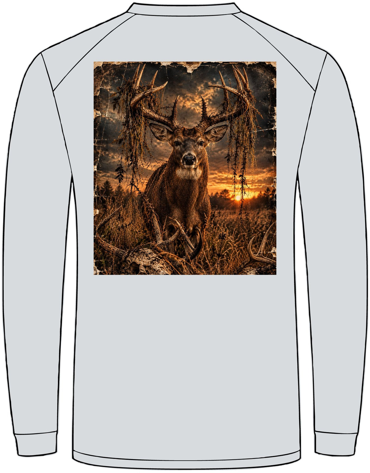 Wild & Whisker Antler Graphic Long Sleeve T-Shirt