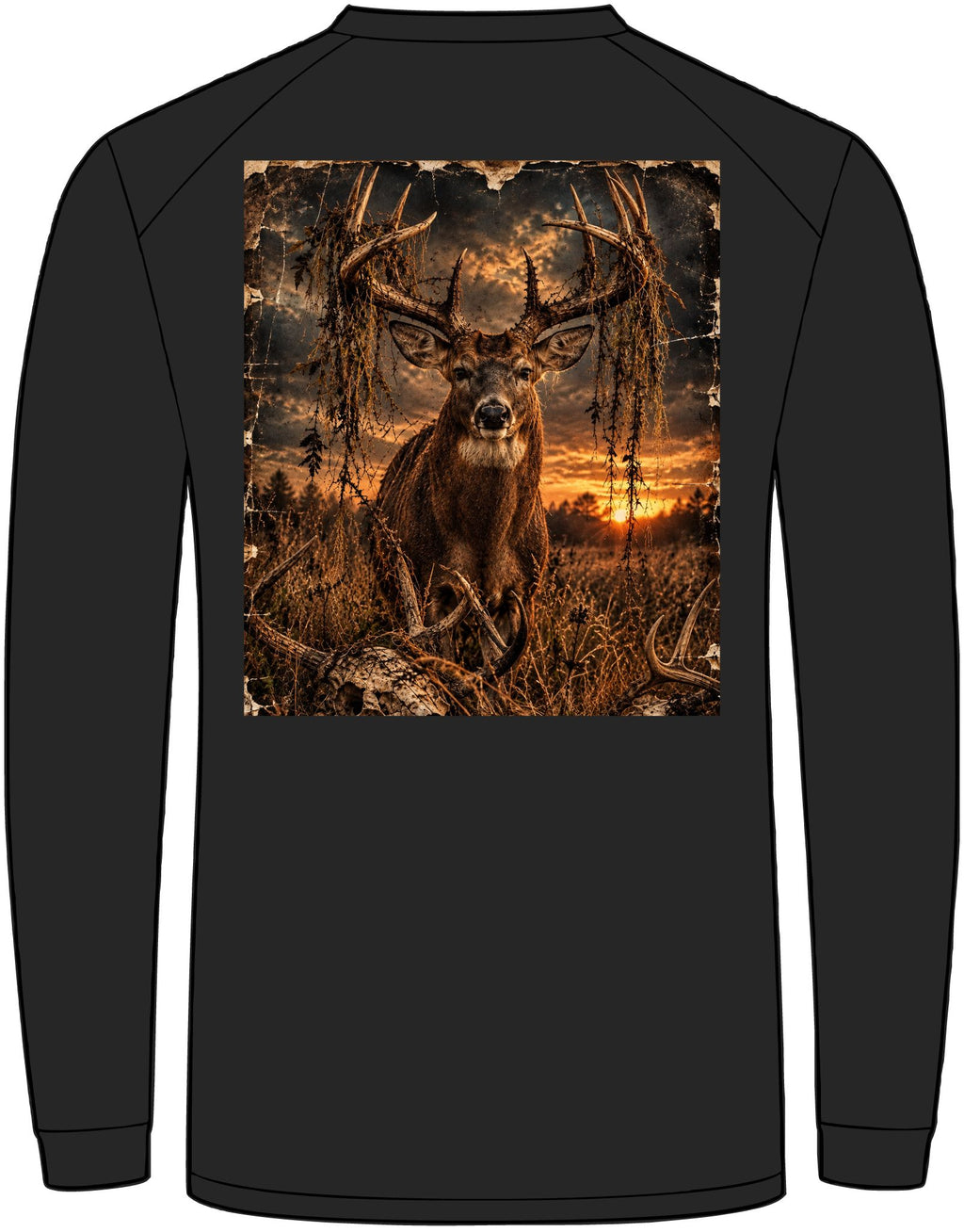 Wild & Whisker Antler Graphic Long Sleeve T-Shirt