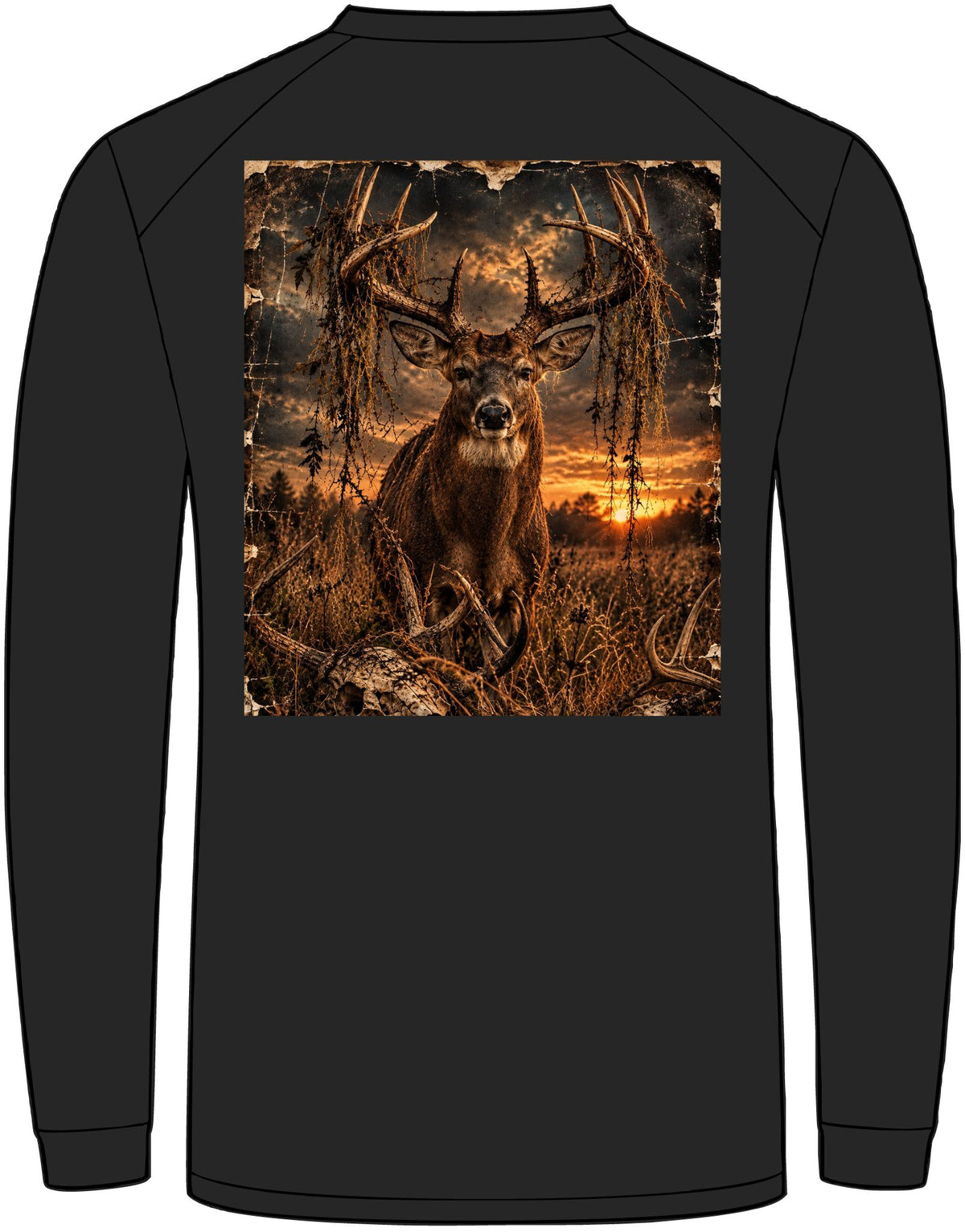 Wild & Whisker Antler Graphic Long Sleeve T-Shirt