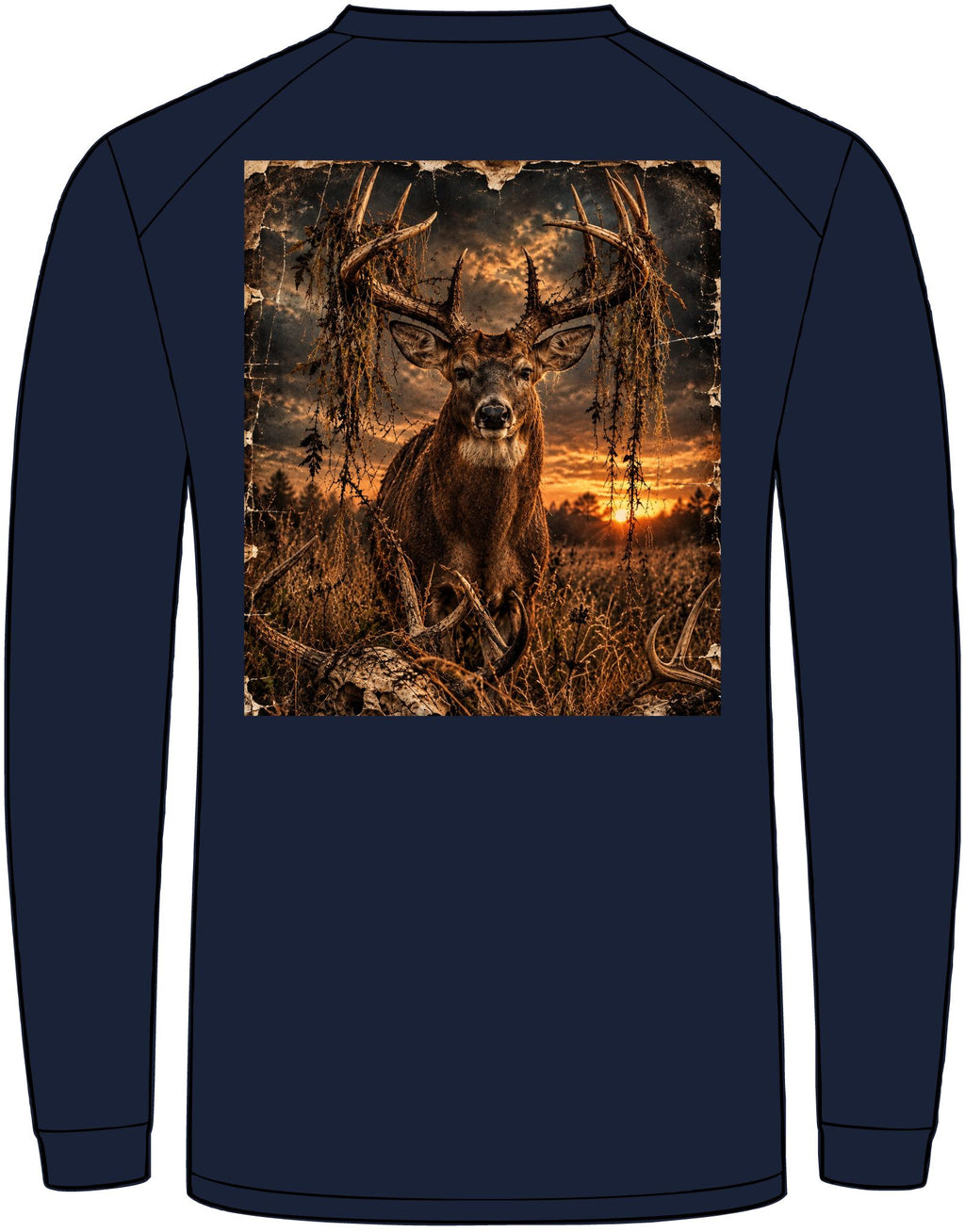 Wild & Whisker Antler Graphic Long Sleeve T-Shirt
