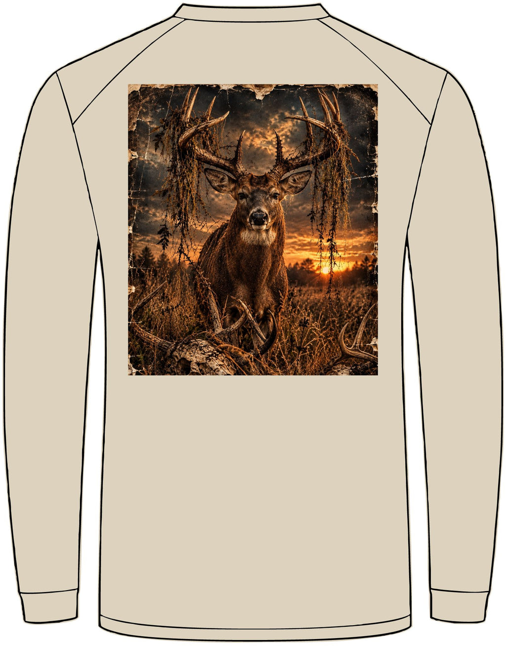 Wild & Whisker Antler Graphic Long Sleeve T-Shirt
