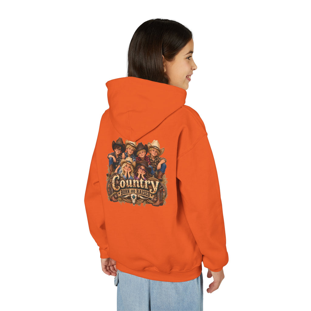 Country Born and Raised Youth Hooded Sweatshirt