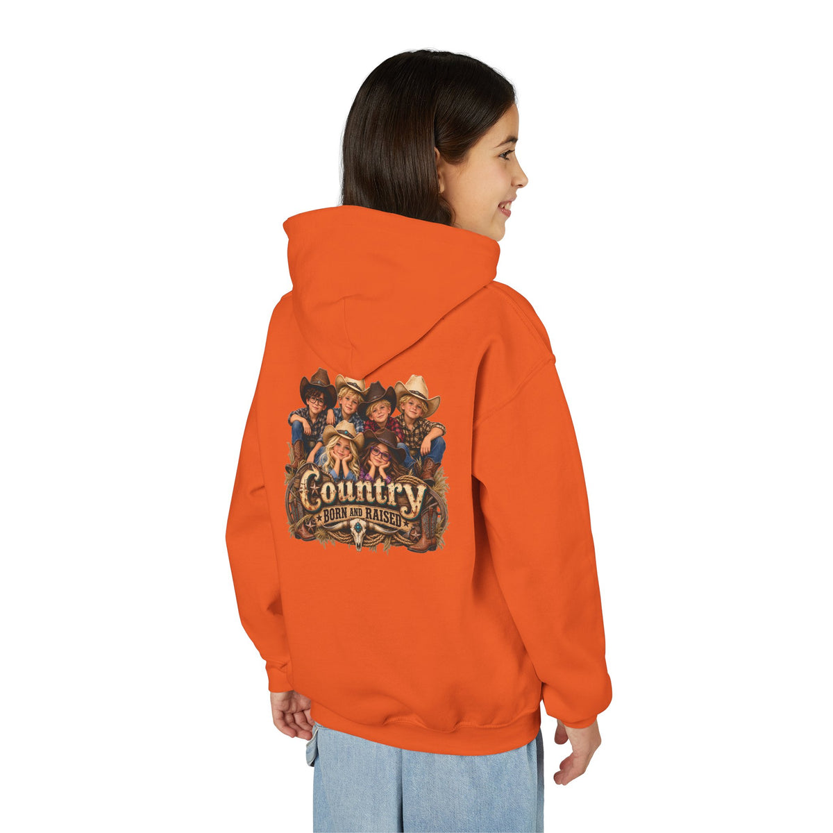 Country Born and Raised Youth Hooded Sweatshirt