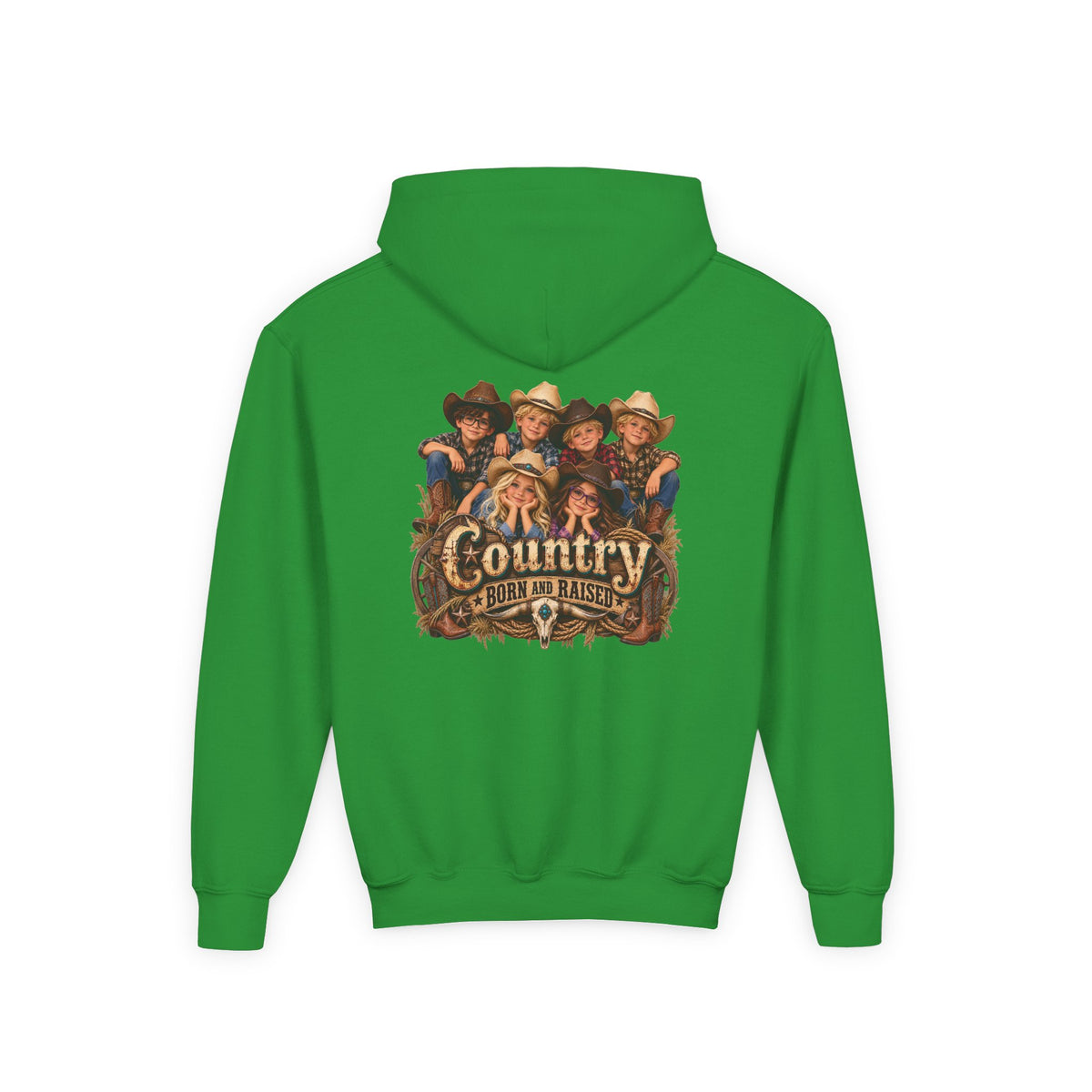 Country Born and Raised Youth Hooded Sweatshirt
