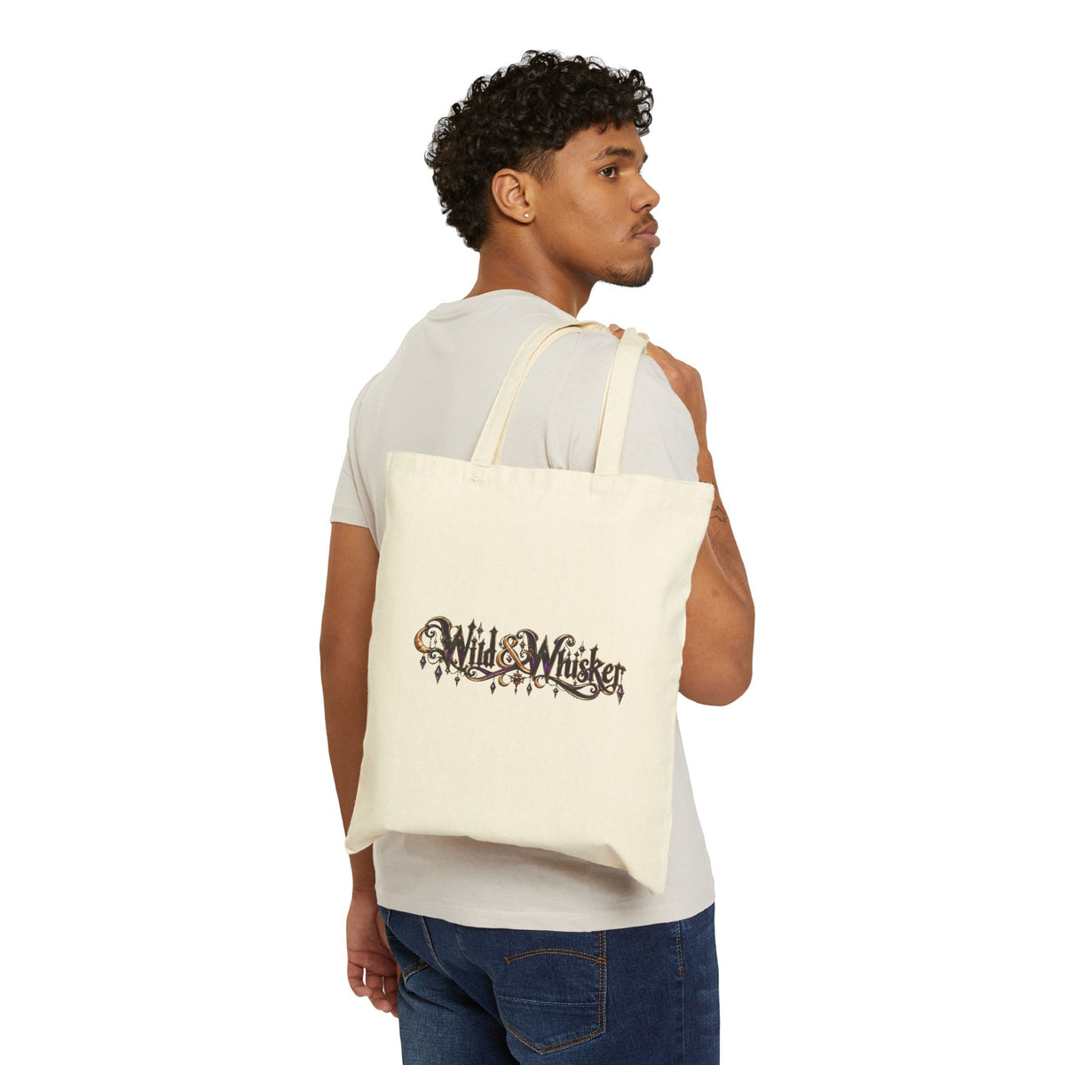 Wild & Whisker Sphynx Cat Cotton Canvas Tote Bag