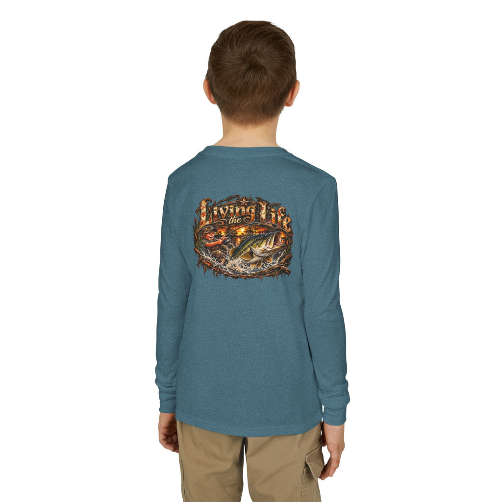 Youth Long Sleeve Tee – girls or boys Big Bass