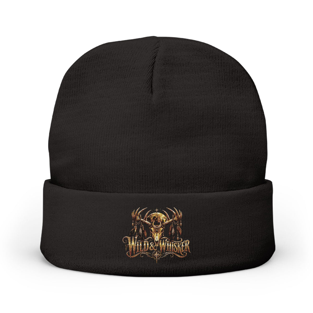 Wild & Whisker deer horns beanie embroidered