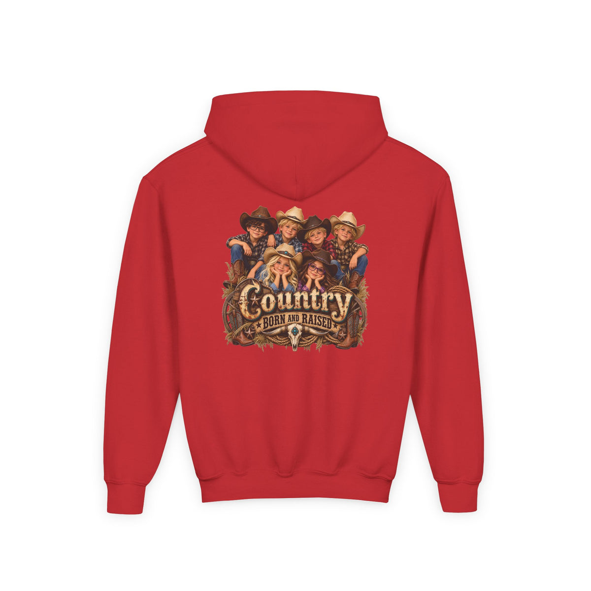 Country Born and Raised Youth Hooded Sweatshirt