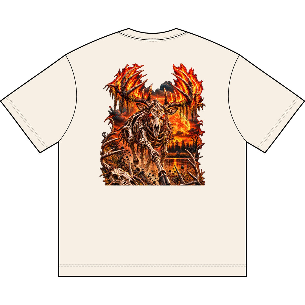 Wild & Whisker Dark Antlered Warrior Graphic T-Shirt