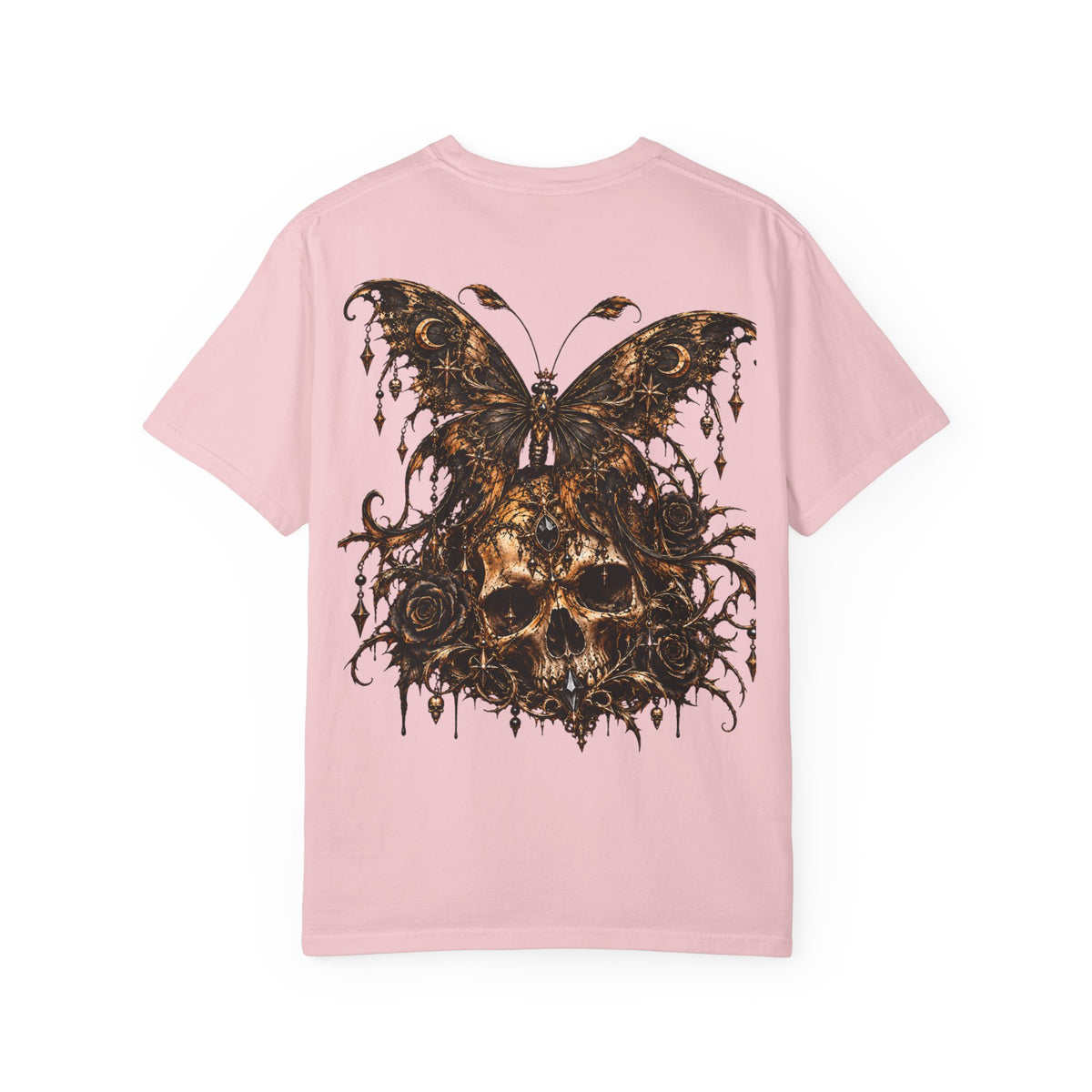 Gothic Skull Butterfly T-Shirt – Dark Nature Graphic Tee