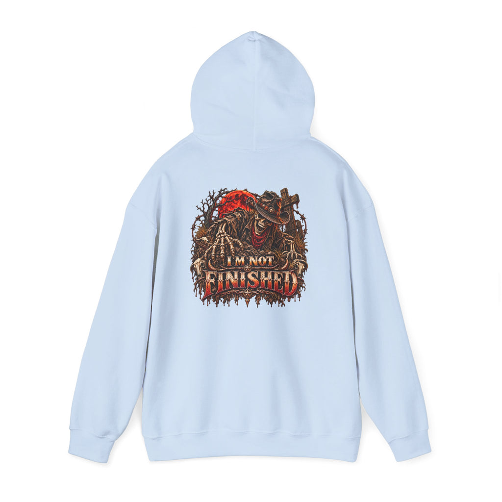 Skeleton Graphic Hoodie – Wild Whiskey & I’m Not Finished Design
