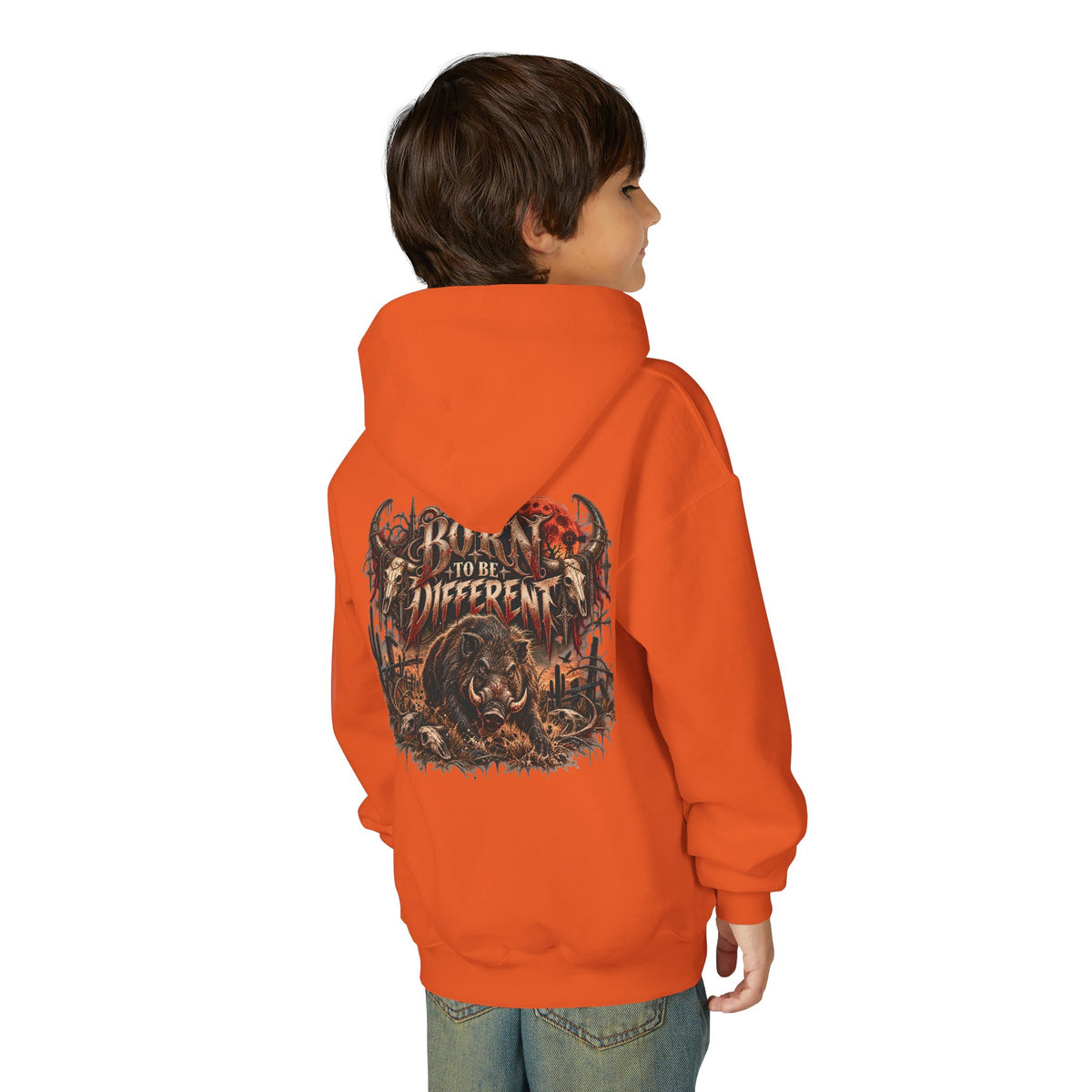 Youth Hooded Sweatshirt – Wild Boar Graphic Hoodie
