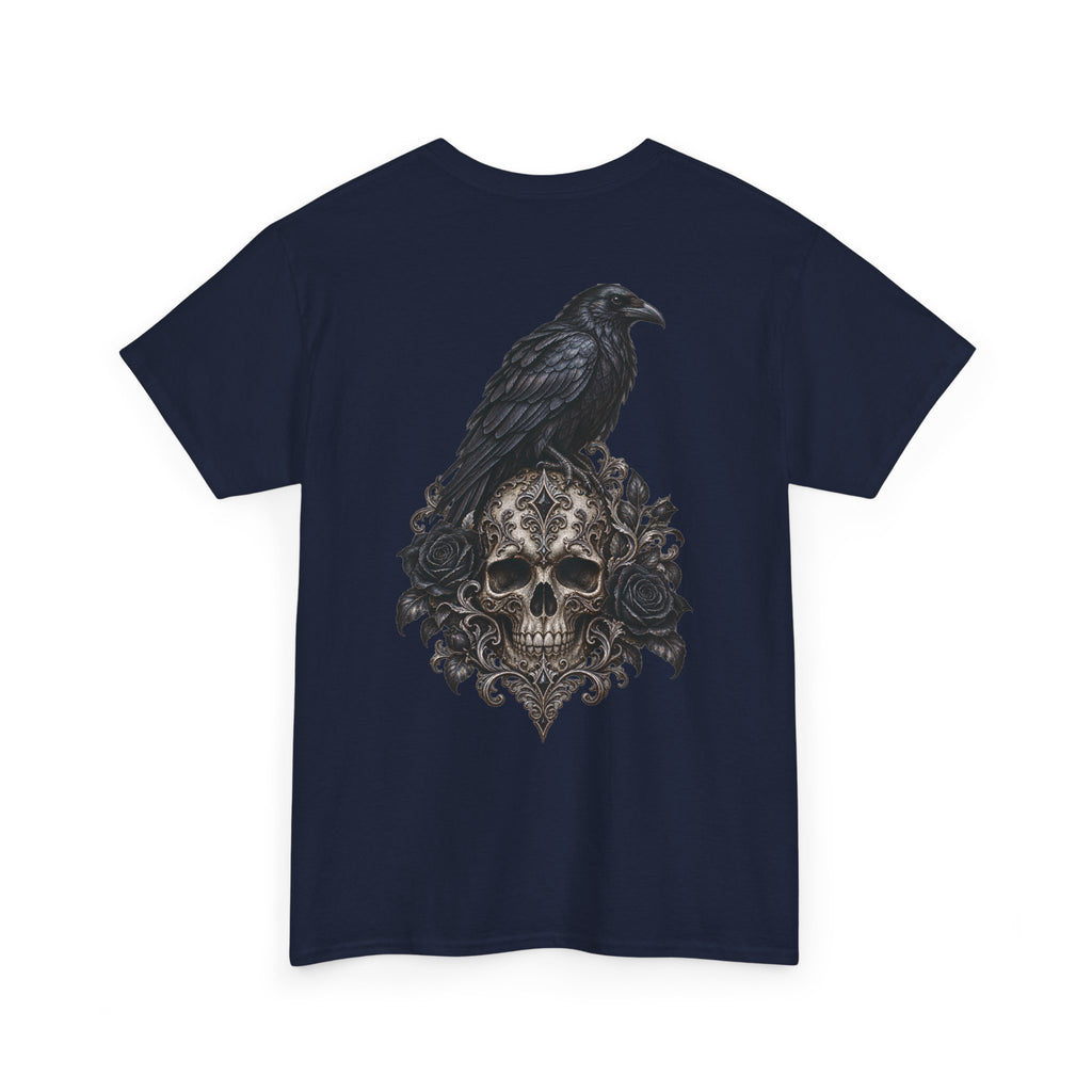 Gothic Raven Skull Graphic Tee