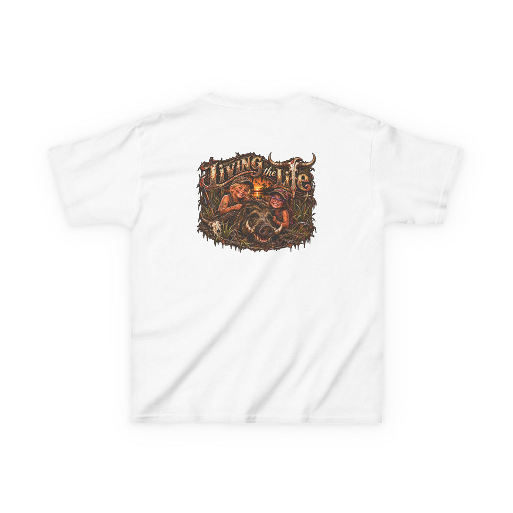 Kids Heavy Cotton Tee, Living the Life Hog
