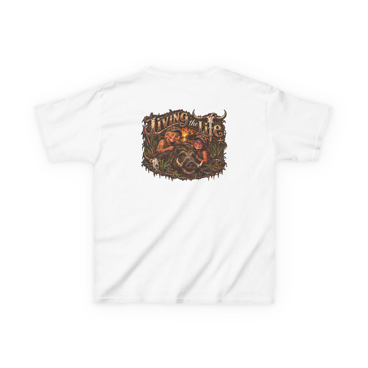 Kids Heavy Cotton Tee, Living the Life Hog