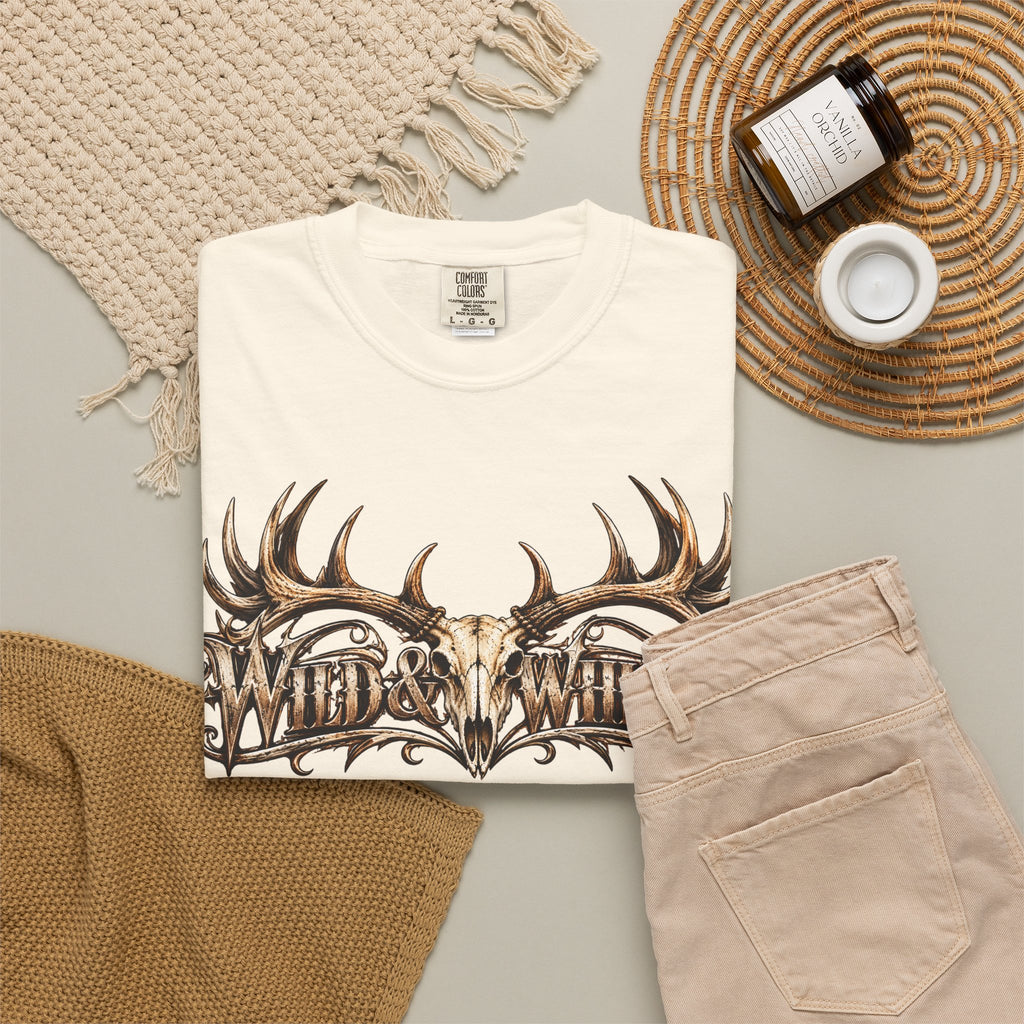 Wild & Whisker  Antler and Butterfly Graphic T-Shirt