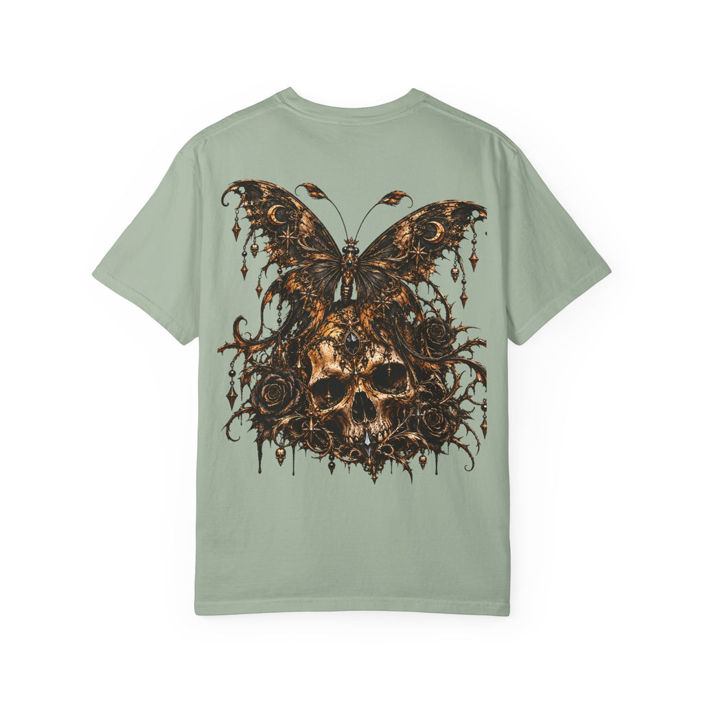 Gothic Skull Butterfly T-Shirt – Dark Nature Graphic Tee