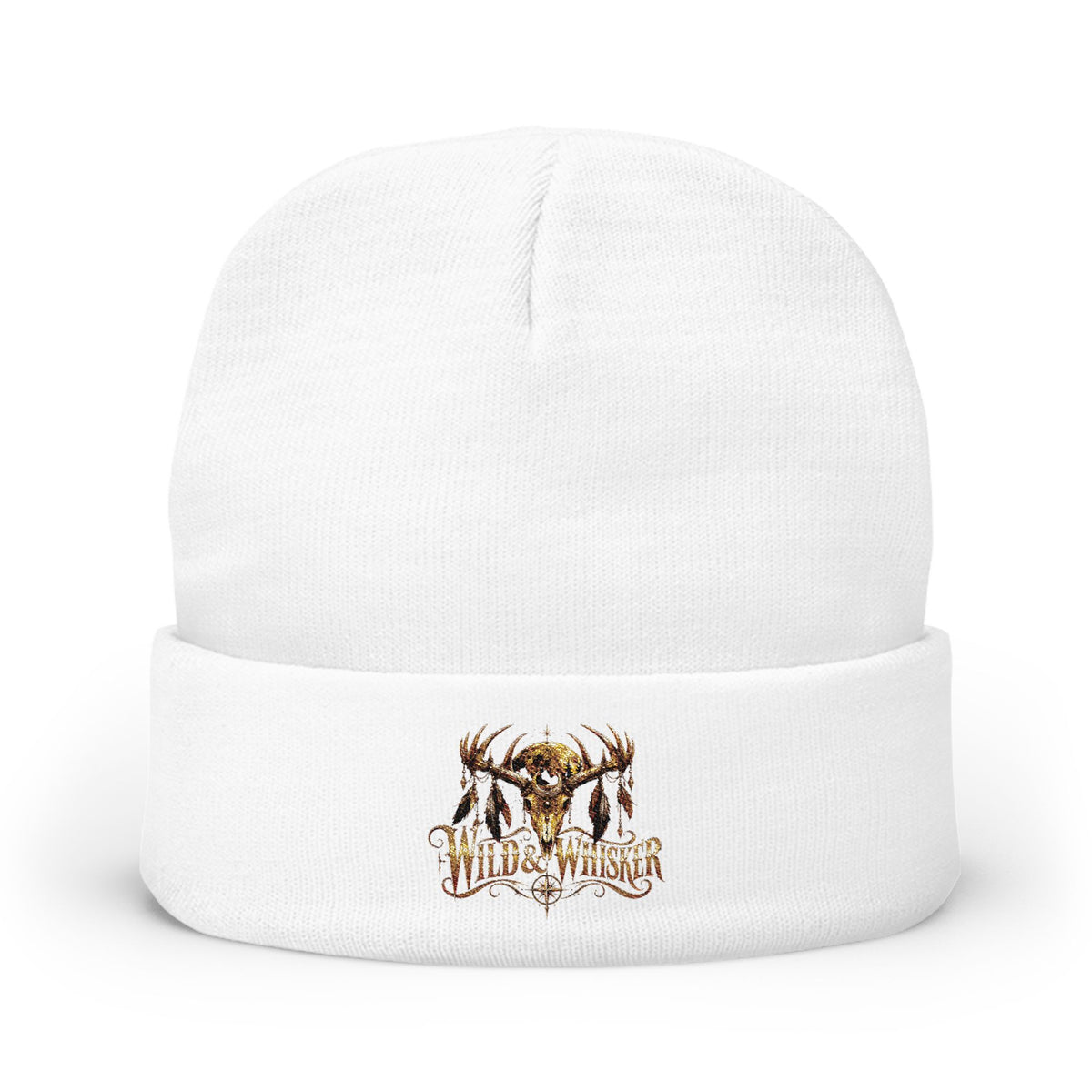 Wild & Whisker deer horns beanie embroidered