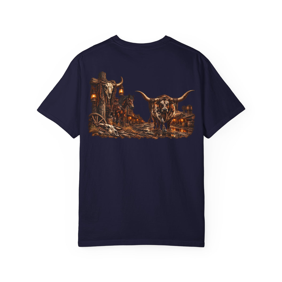 Wild & Whisker Western Longhorn Bull Graphic T-Shirt