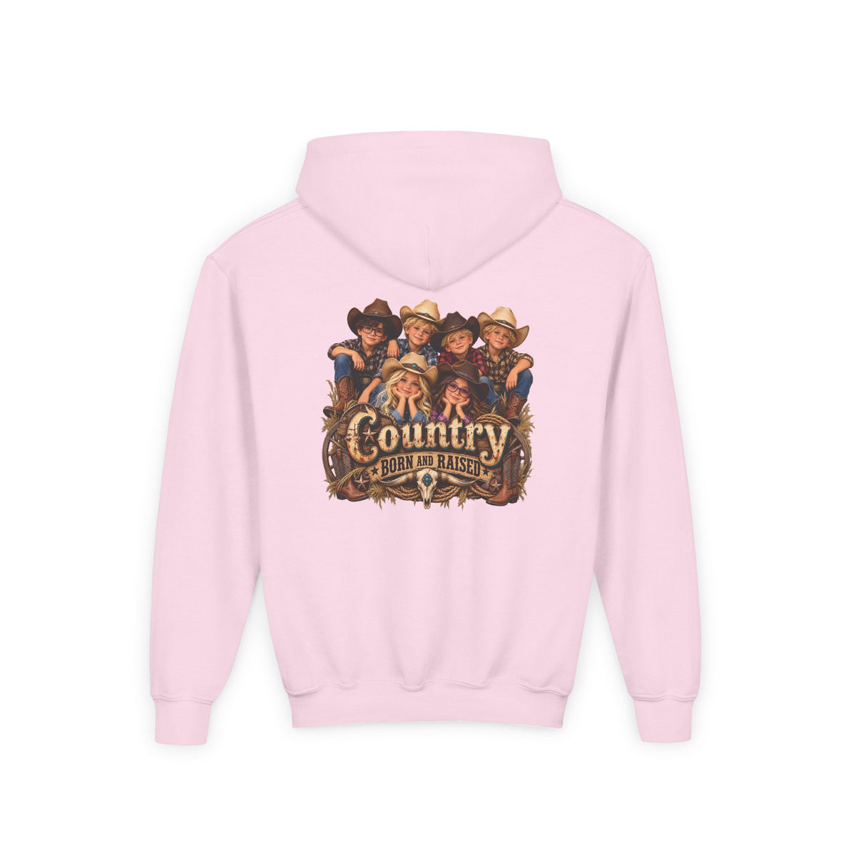 Country Born and Raised Youth Hooded Sweatshirt