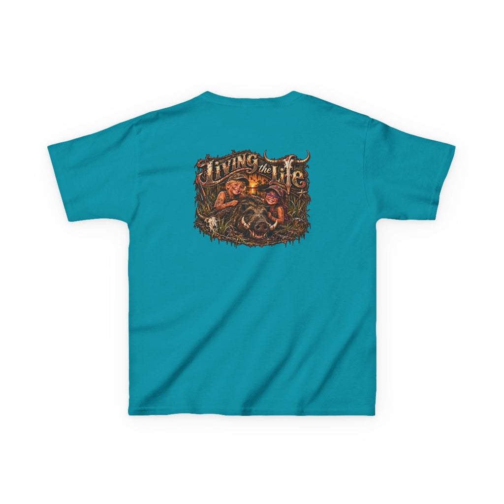 Kids Heavy Cotton Tee, Living the Life Hog