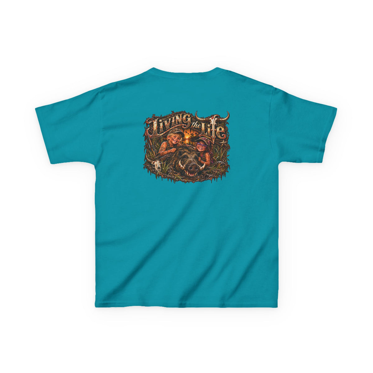 Kids Heavy Cotton Tee, Living the Life Hog