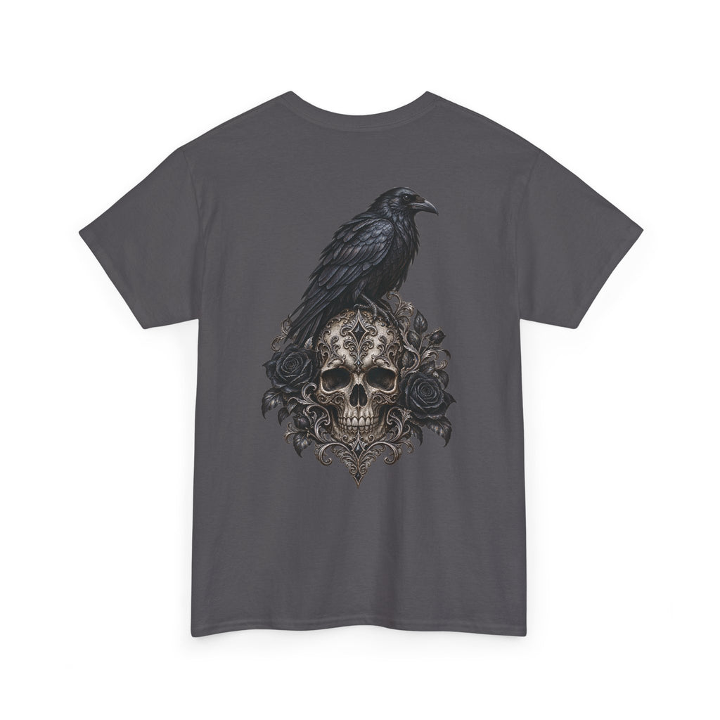 Gothic Raven Skull Graphic Tee