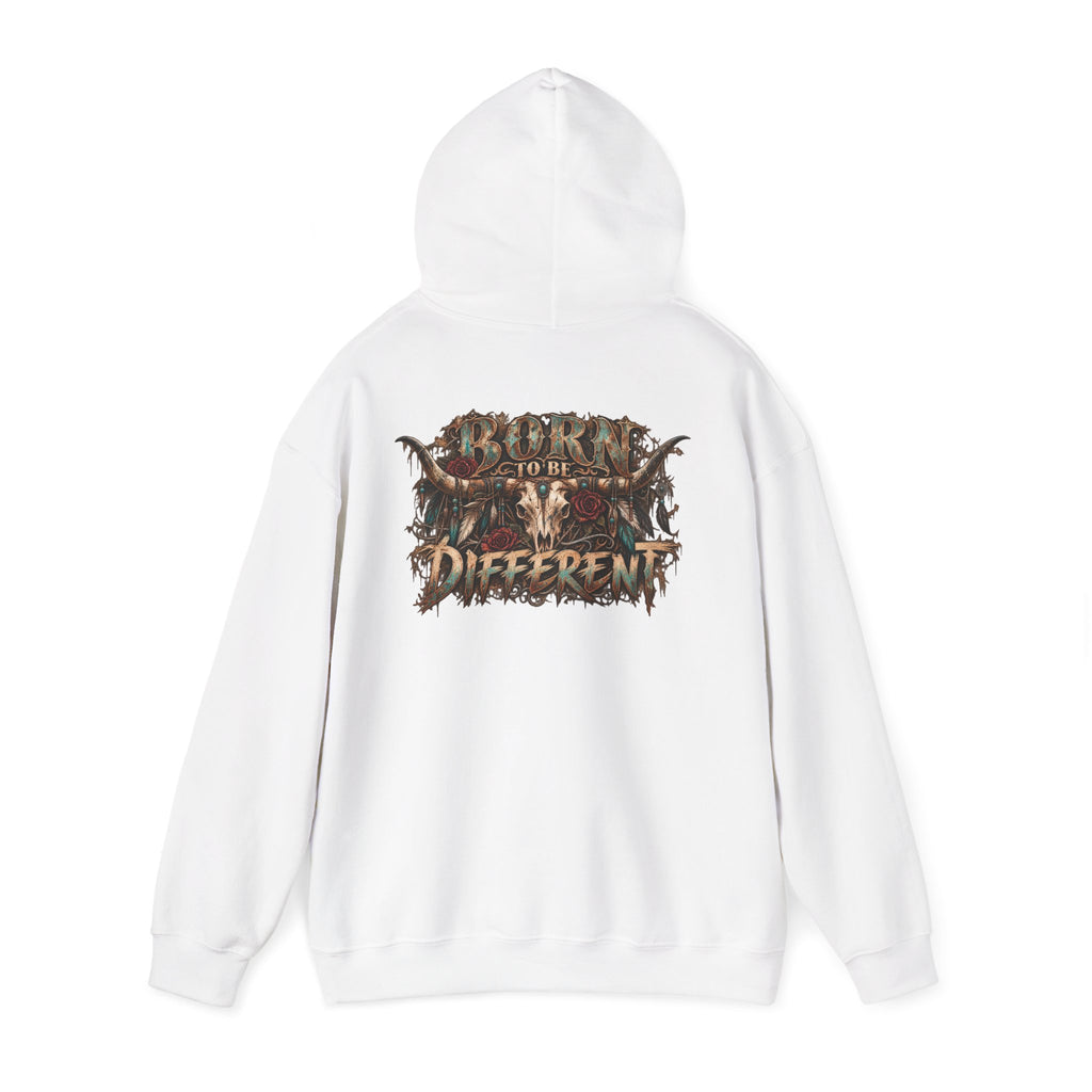 Wild & Whisker Hoodie with cow horn skull Design