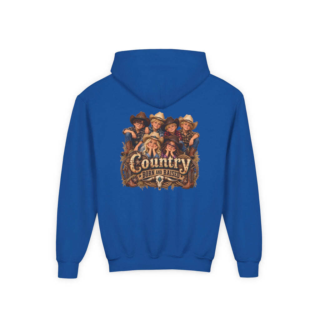 Country Born and Raised Youth Hooded Sweatshirt