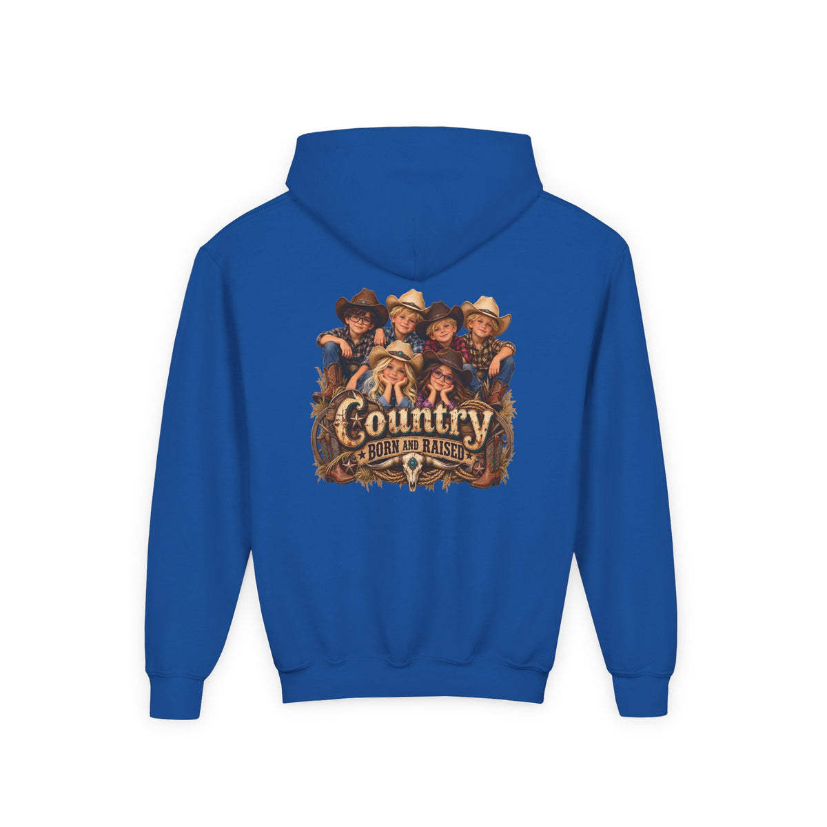 Country Born and Raised Youth Hooded Sweatshirt