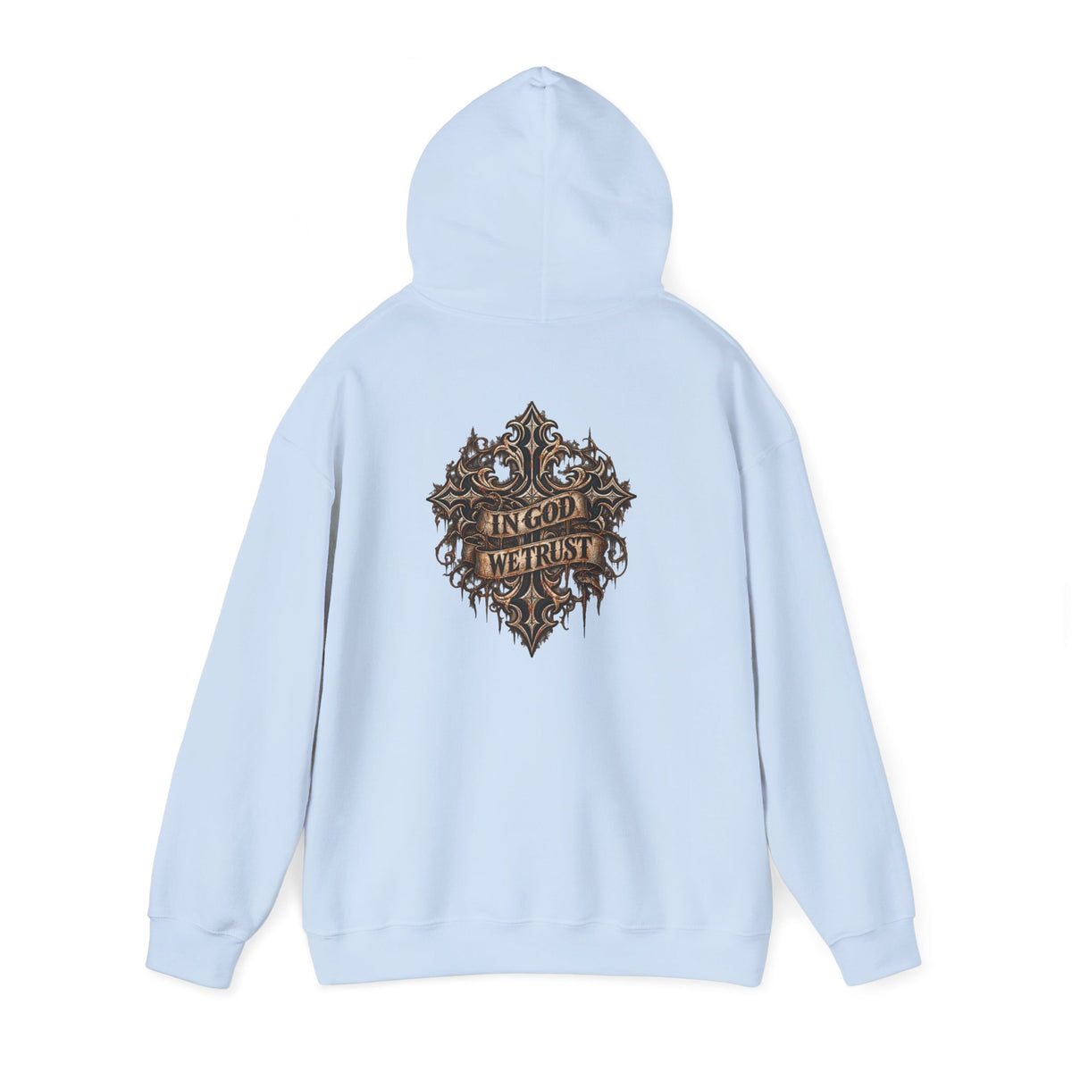 Hoodie - Wild & Whisker Gothic Antler Design, In God We Trust Back Print
