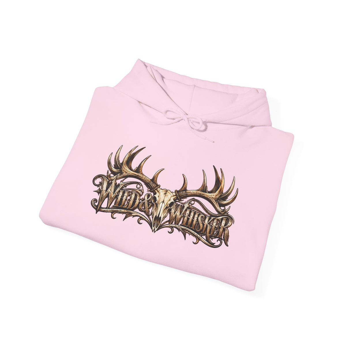 Hoodie - Wild & Whisker Gothic Antler Design, In God We Trust Back Print