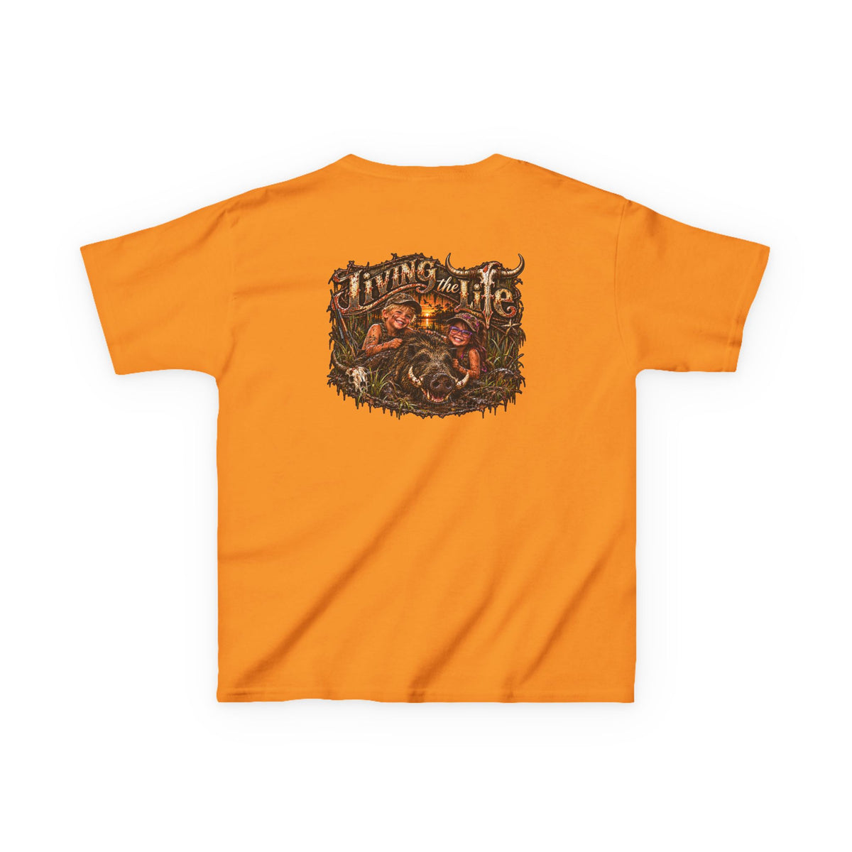 Kids Heavy Cotton Tee, Living the Life Hog