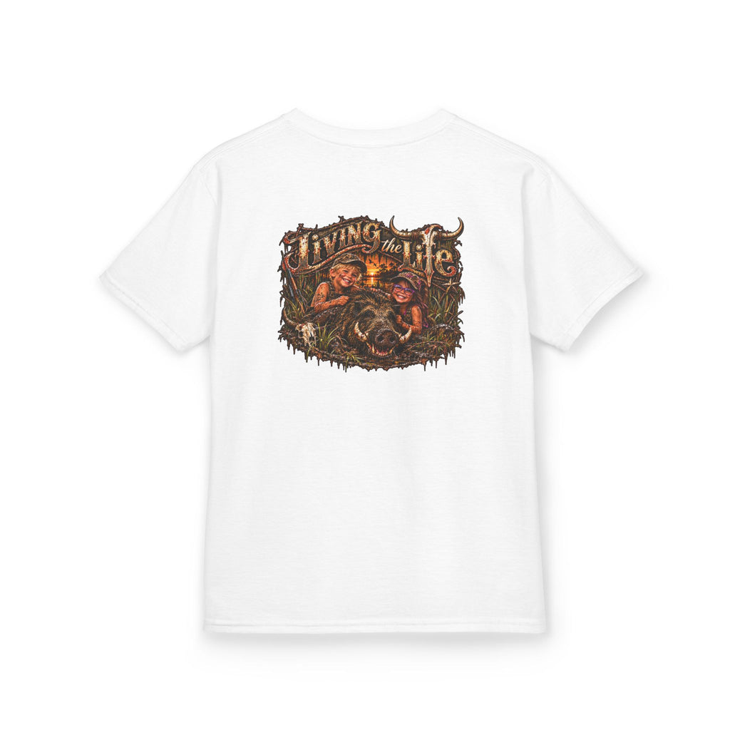 Kids Heavy Cotton Tee, Living the Life Hog