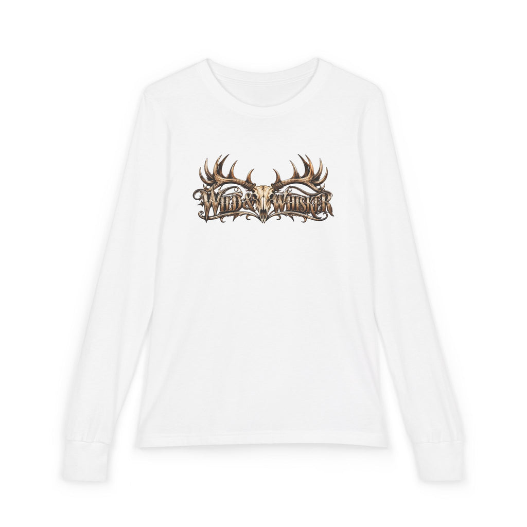 Youth Long Sleeve Tee girls or boys wild boar
