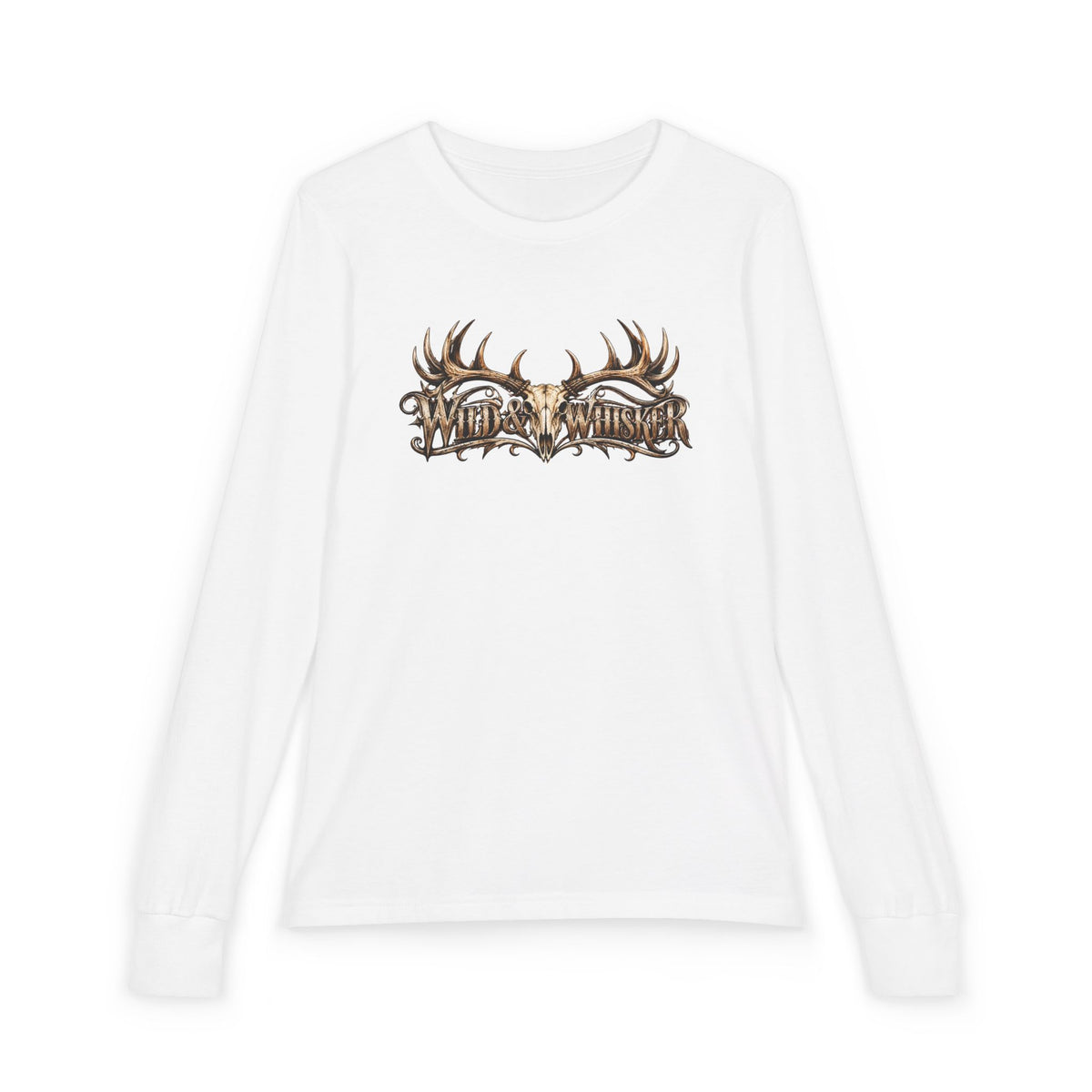 Youth Long Sleeve Tee girls or boys wild boar