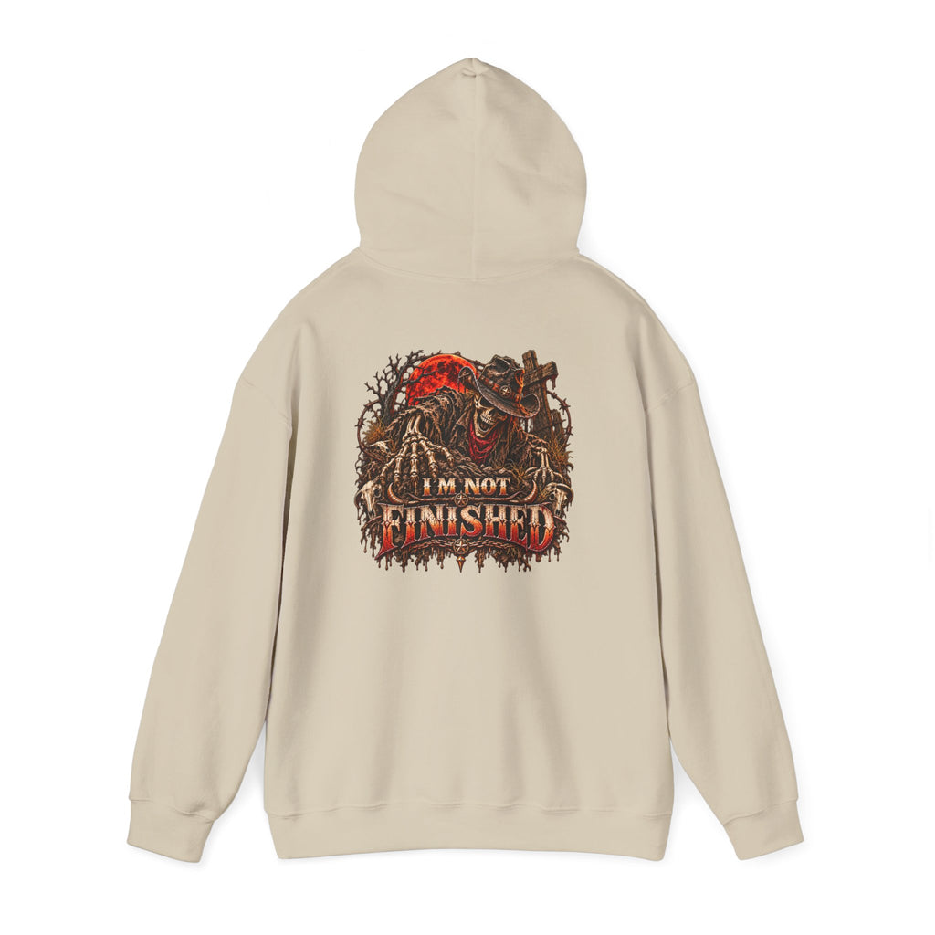 Skeleton Graphic Hoodie – Wild Whiskey & I’m Not Finished Design