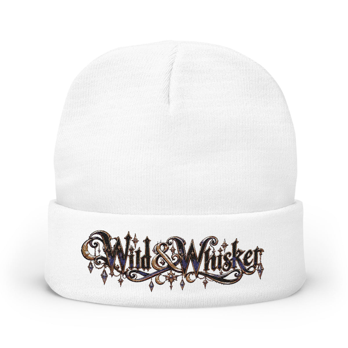 Wild & Whisker Jewel Embroidered Knit Beanie