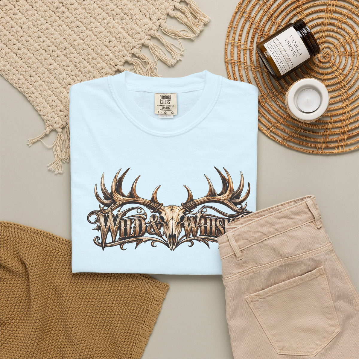 Mystical Octopus and Antler Graphic T-Shirt