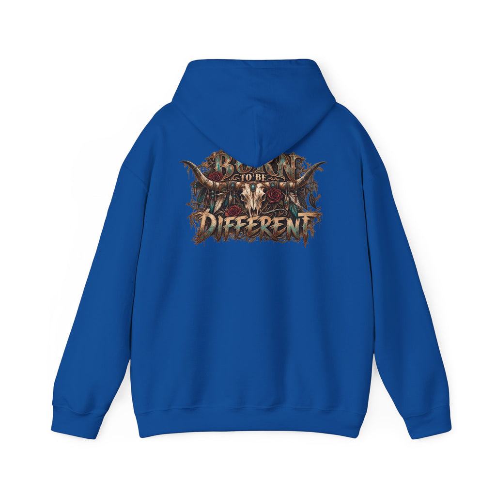 Wild & Whisker Hoodie with cow horn skull Design