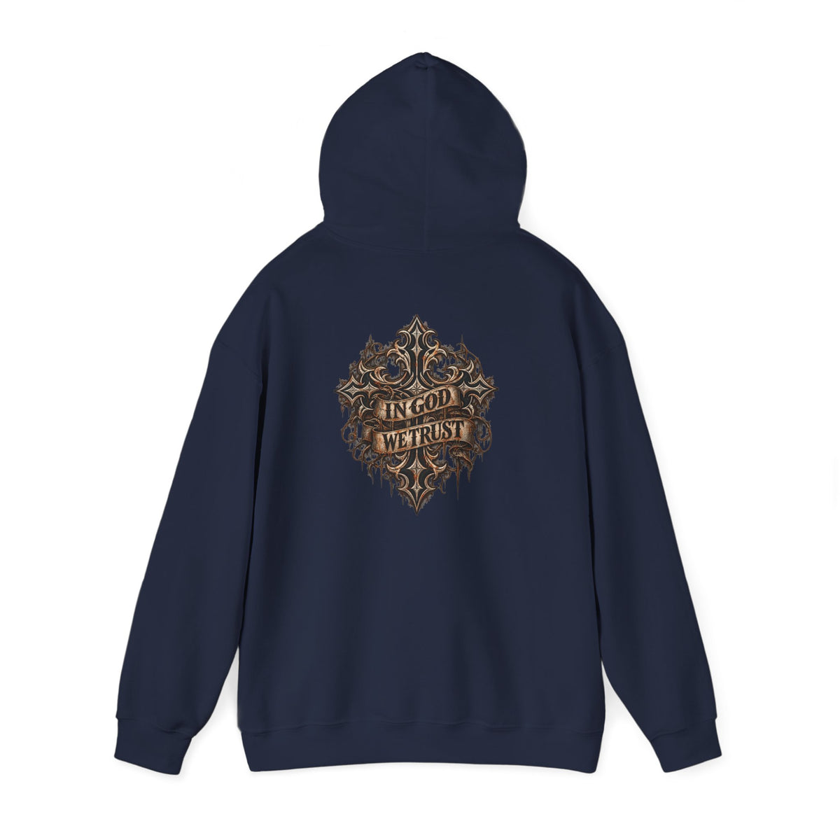 Hoodie - Wild & Whisker Gothic Antler Design, In God We Trust Back Print