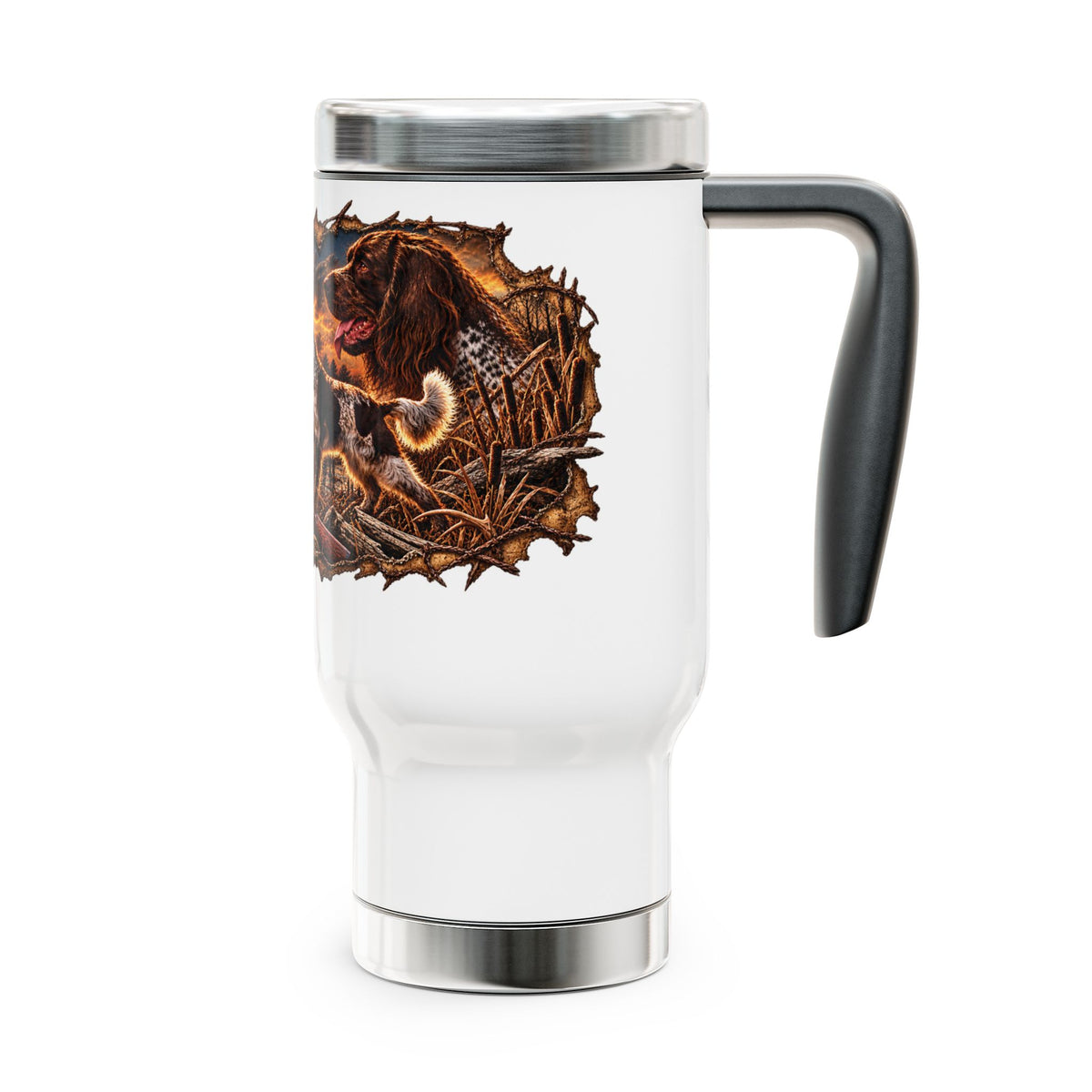 Waylon  Stainless Steel Travel Mug with Handle, 14oz